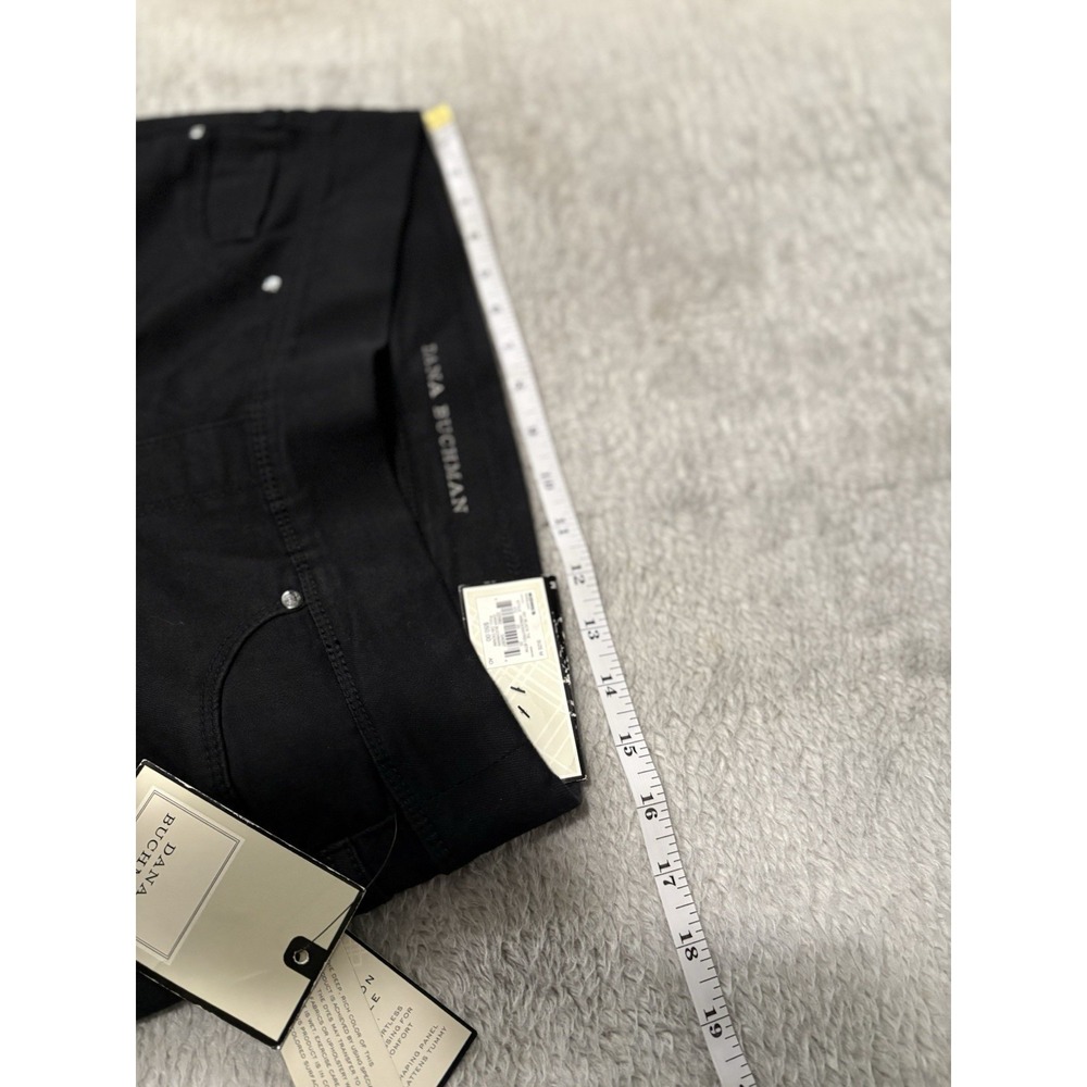 New Dana Buchman Pull On Denim Black Pants Size Medium Slim Straight - Picture 6 of 9